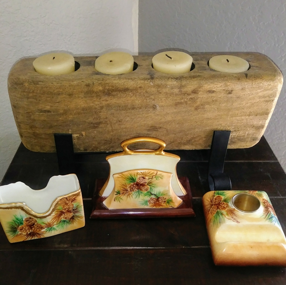 *Rare*Nippon Noritake Limoges desk set